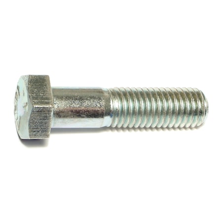 Midwest Fastener Grade 5, 5/8"-11 Hex Head Cap Screw, Zinc Plated Steel, 2-1/2 in L, 4 PK 70343